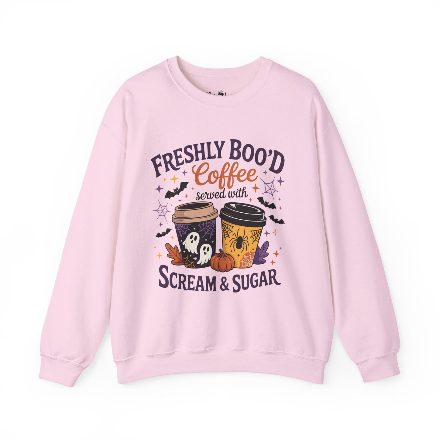 Halloween Coffee Sweatshirt, Cozy Fall Top, Spooky Gift, Unisex Crewneck, Autumn Fashion