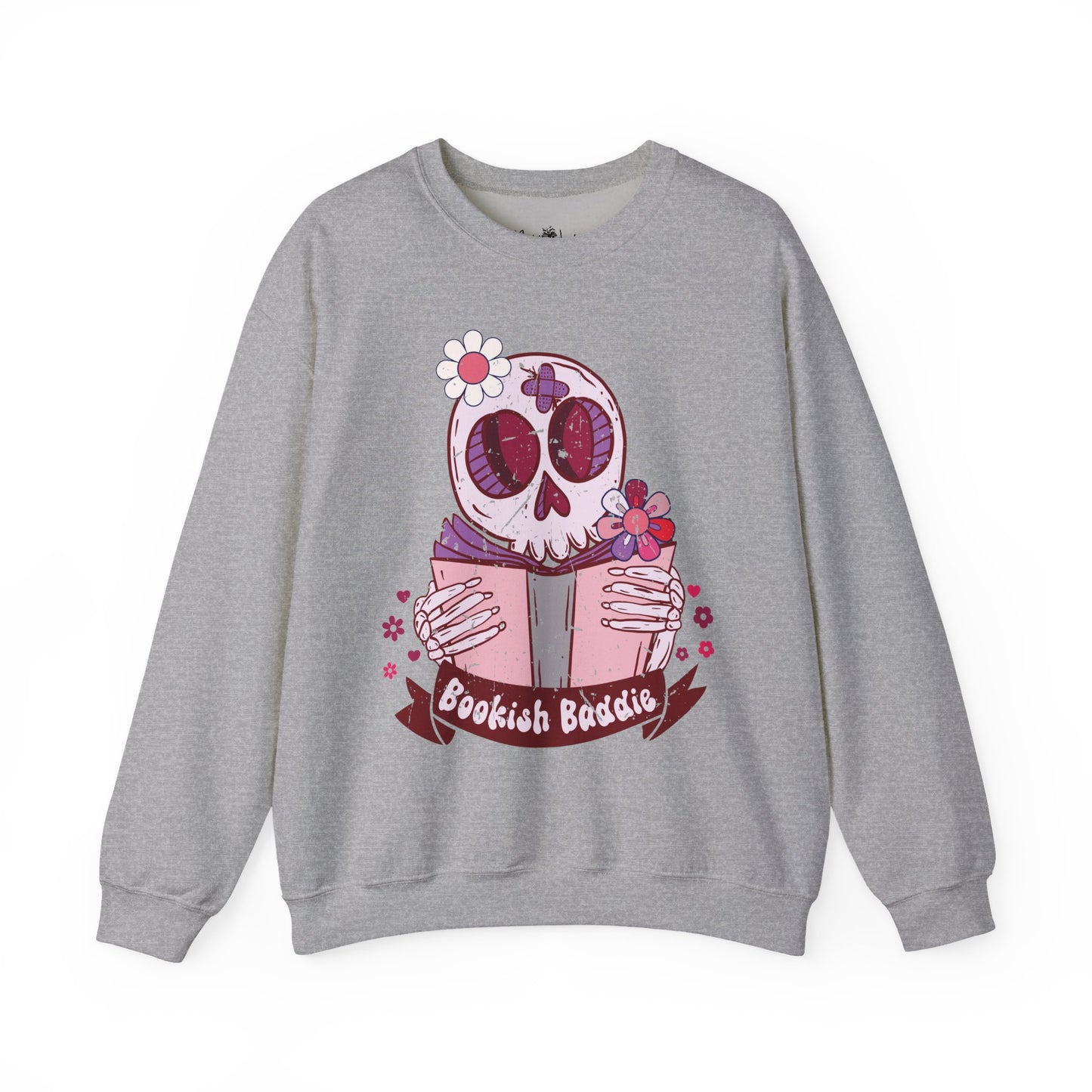 Bookish Baddie Sweatshirt | Cozy Unisex Crewneck | Perfect for Readers | Fall Fashion, Spooky Season, Book Lover Gift, Casual Wear