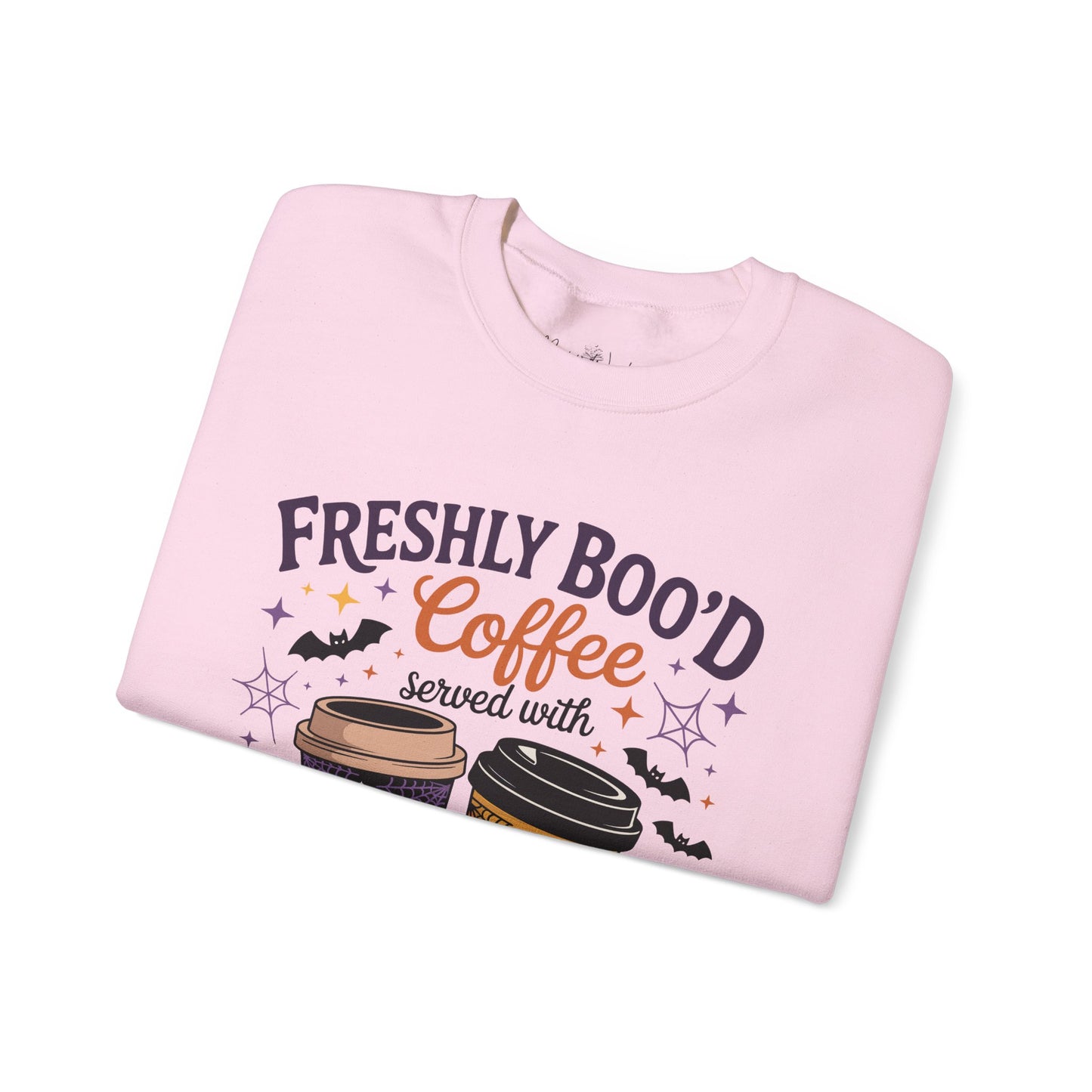 Halloween Coffee Sweatshirt, Cozy Fall Top, Spooky Gift, Unisex Crewneck, Autumn Fashion