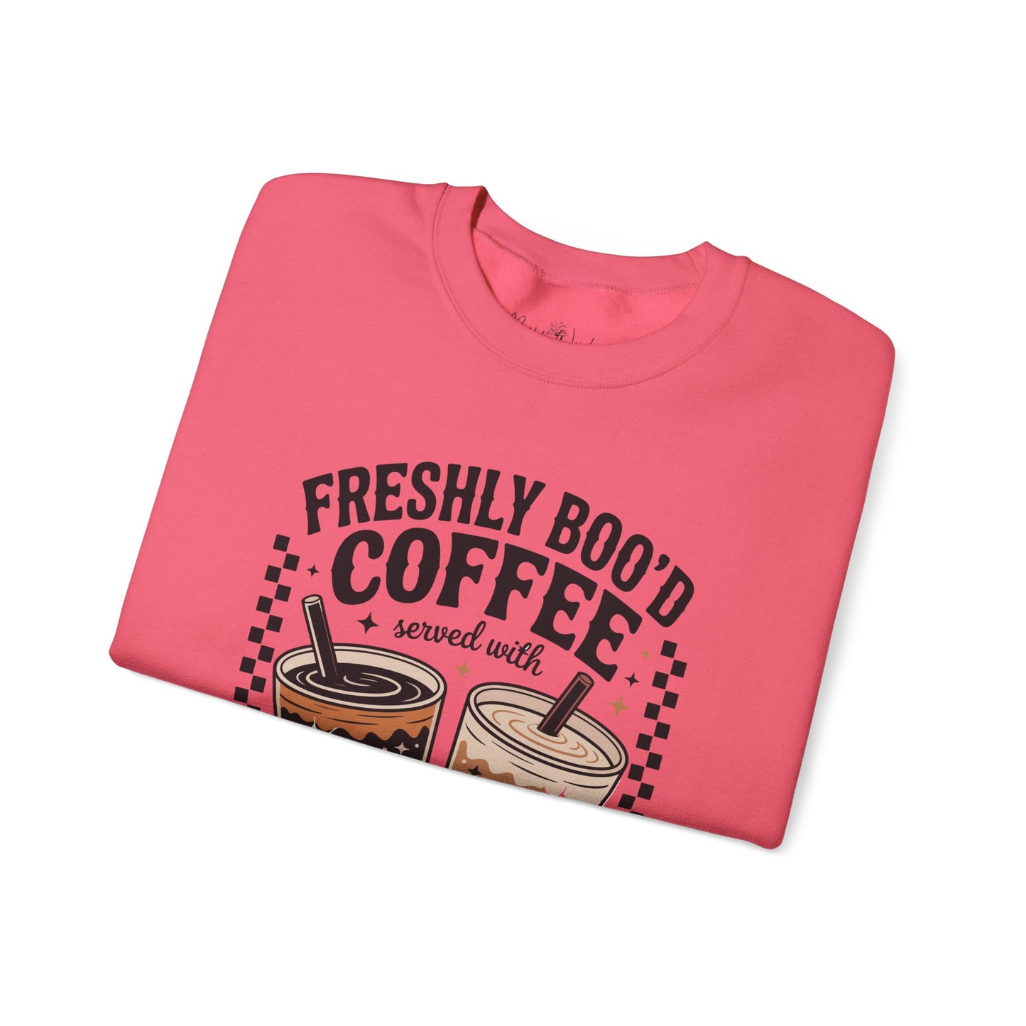 Coffee Crewneck Sweatshirt, Cute Halloween Apparel - Unisex