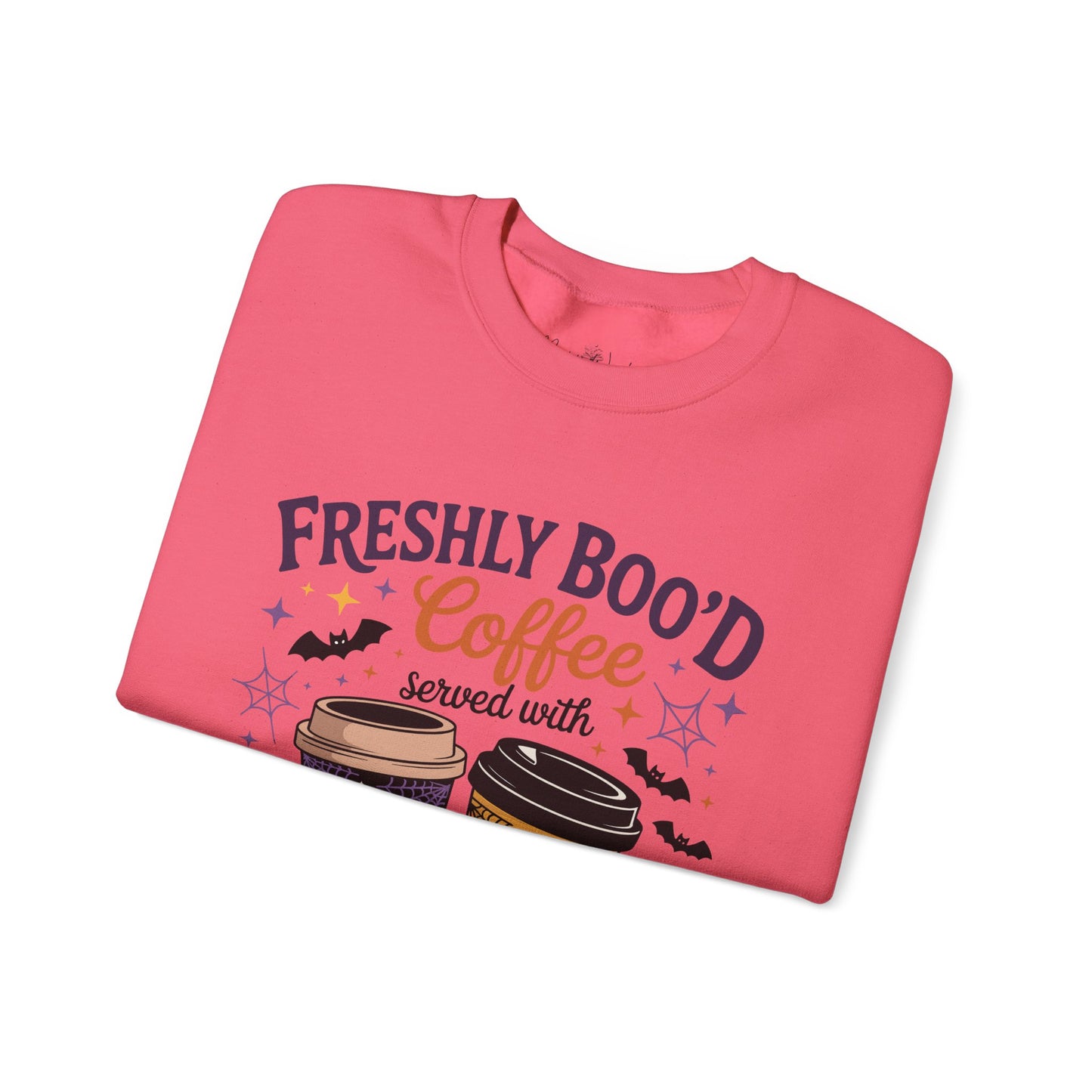 Halloween Coffee Sweatshirt, Cozy Fall Top, Spooky Gift, Unisex Crewneck, Autumn Fashion