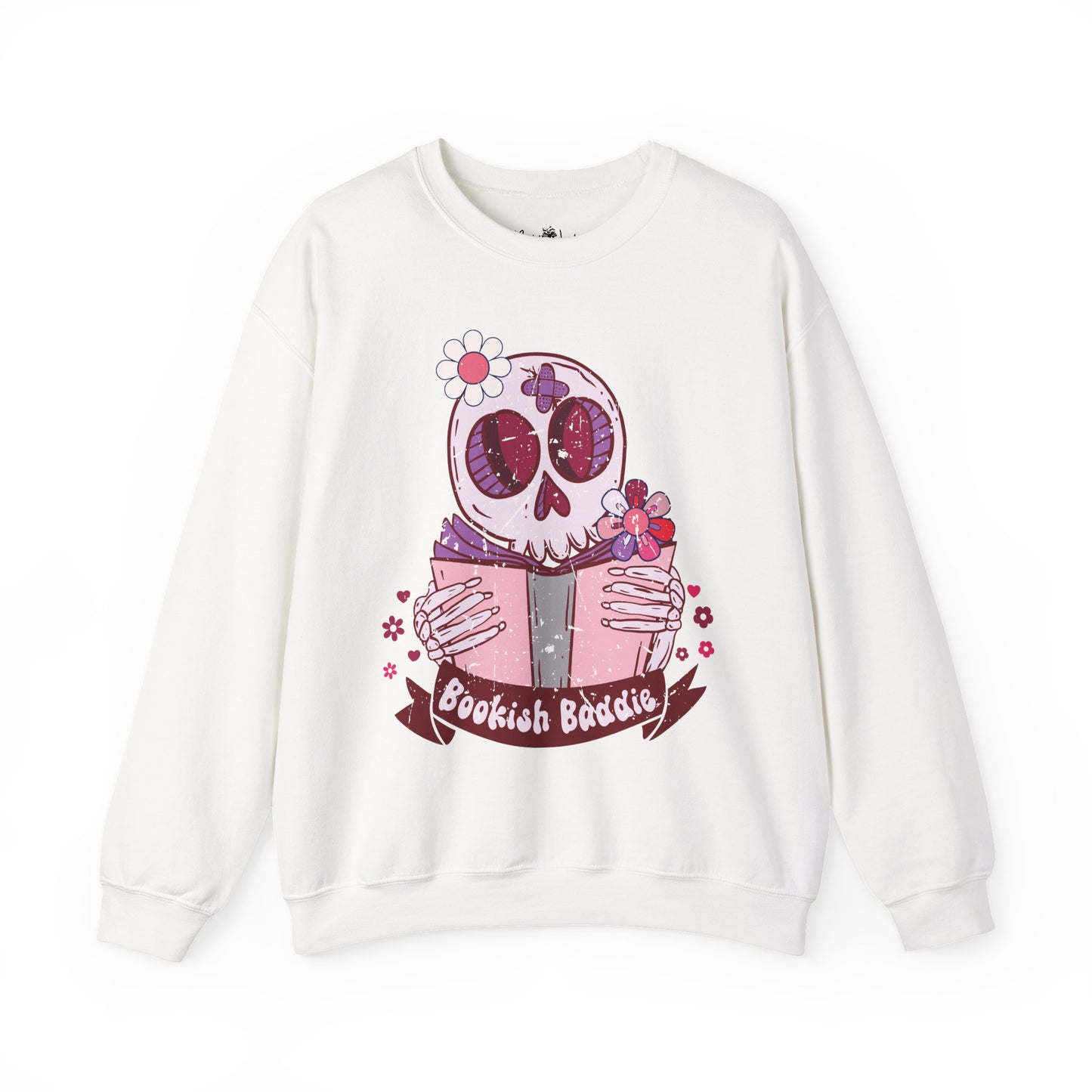 Bookish Baddie Sweatshirt | Cozy Unisex Crewneck | Perfect for Readers | Fall Fashion, Spooky Season, Book Lover Gift, Casual Wear