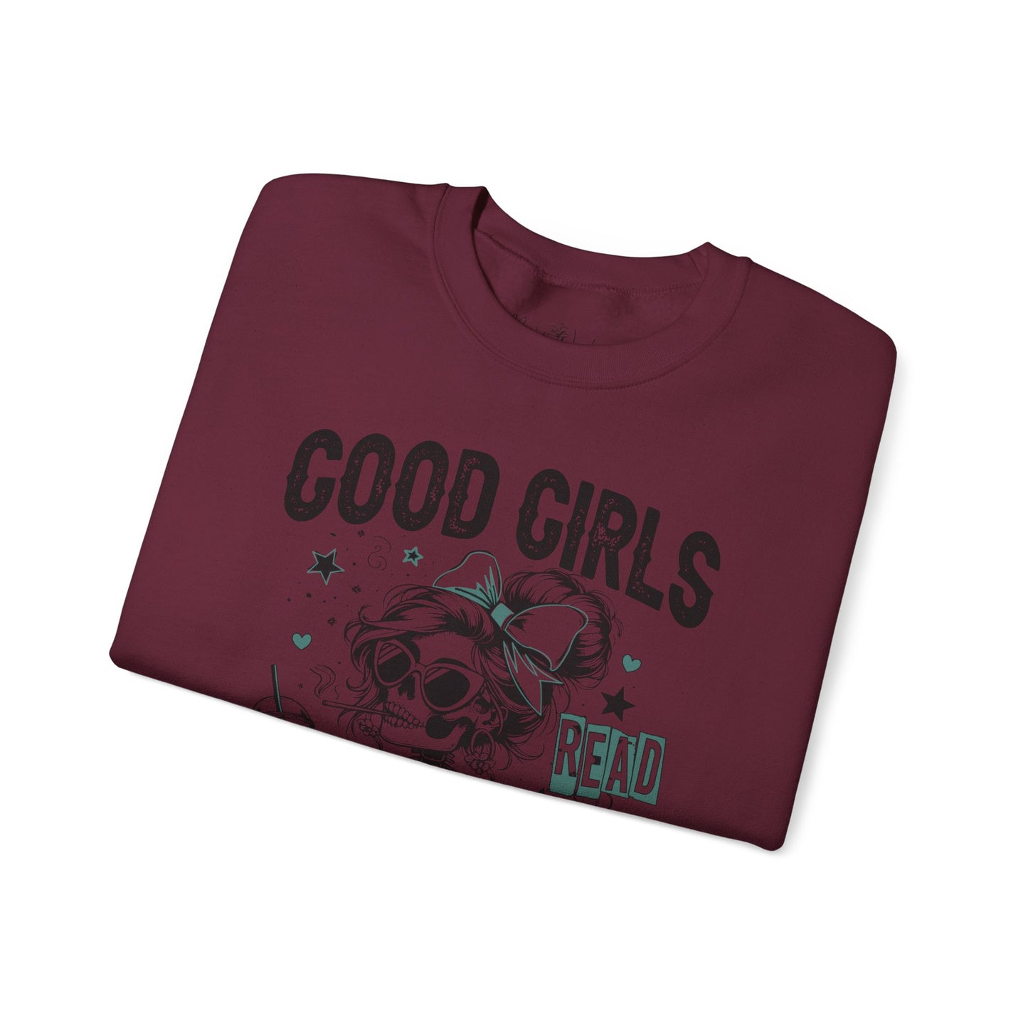 Good Girls Read Spicy Books Sweatshirt - Crewneck Pullover, Cozy Gift for Book Lovers, Vintage Aesthetic