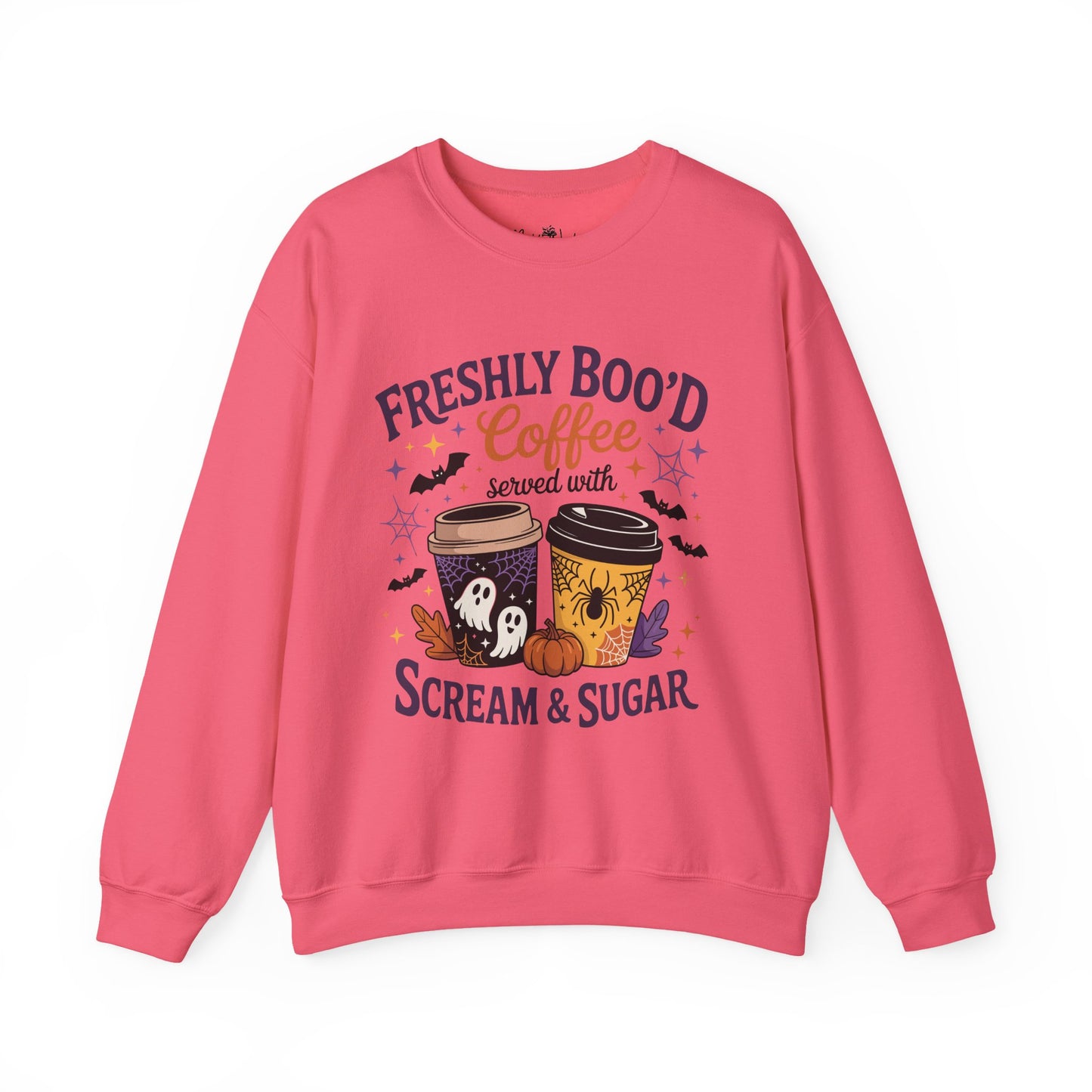 Halloween Coffee Sweatshirt, Cozy Fall Top, Spooky Gift, Unisex Crewneck, Autumn Fashion