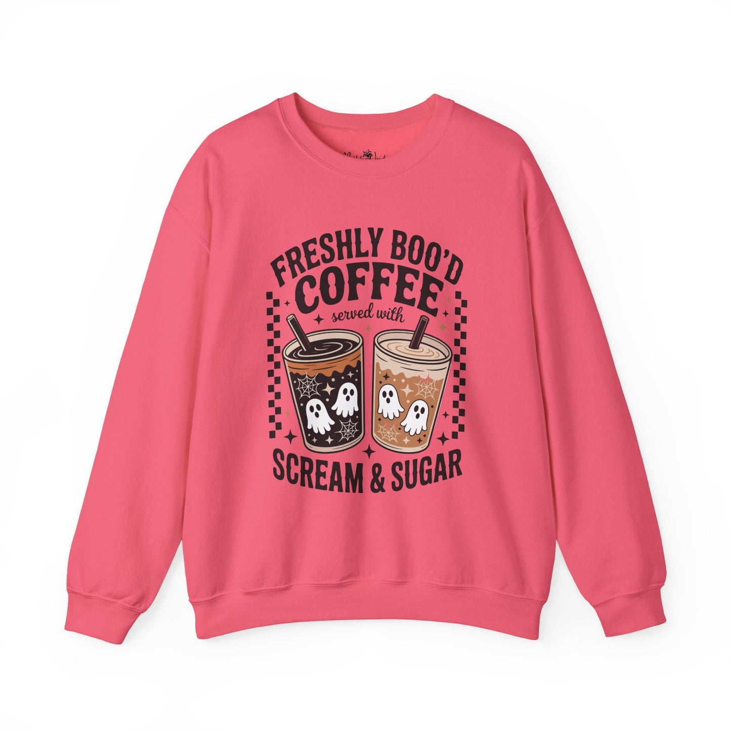 Coffee Crewneck Sweatshirt, Cute Halloween Apparel - Unisex