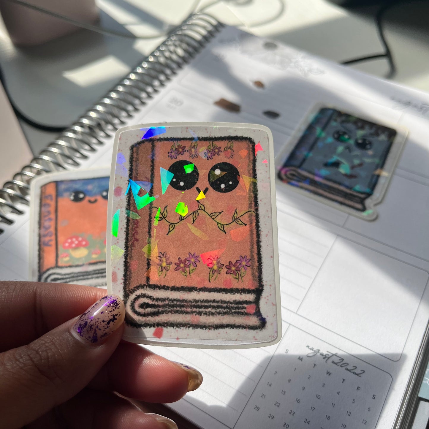 Holographic Book Genre Stickers | Romance | Thriller | Fantasy