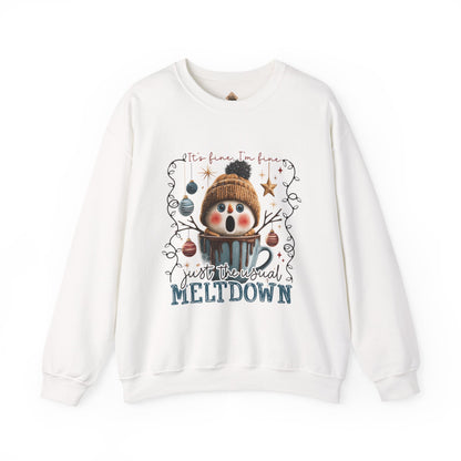 "Just a Seasonal Meltdown" Holiday Season Unisex Crewneck Sweatshirt