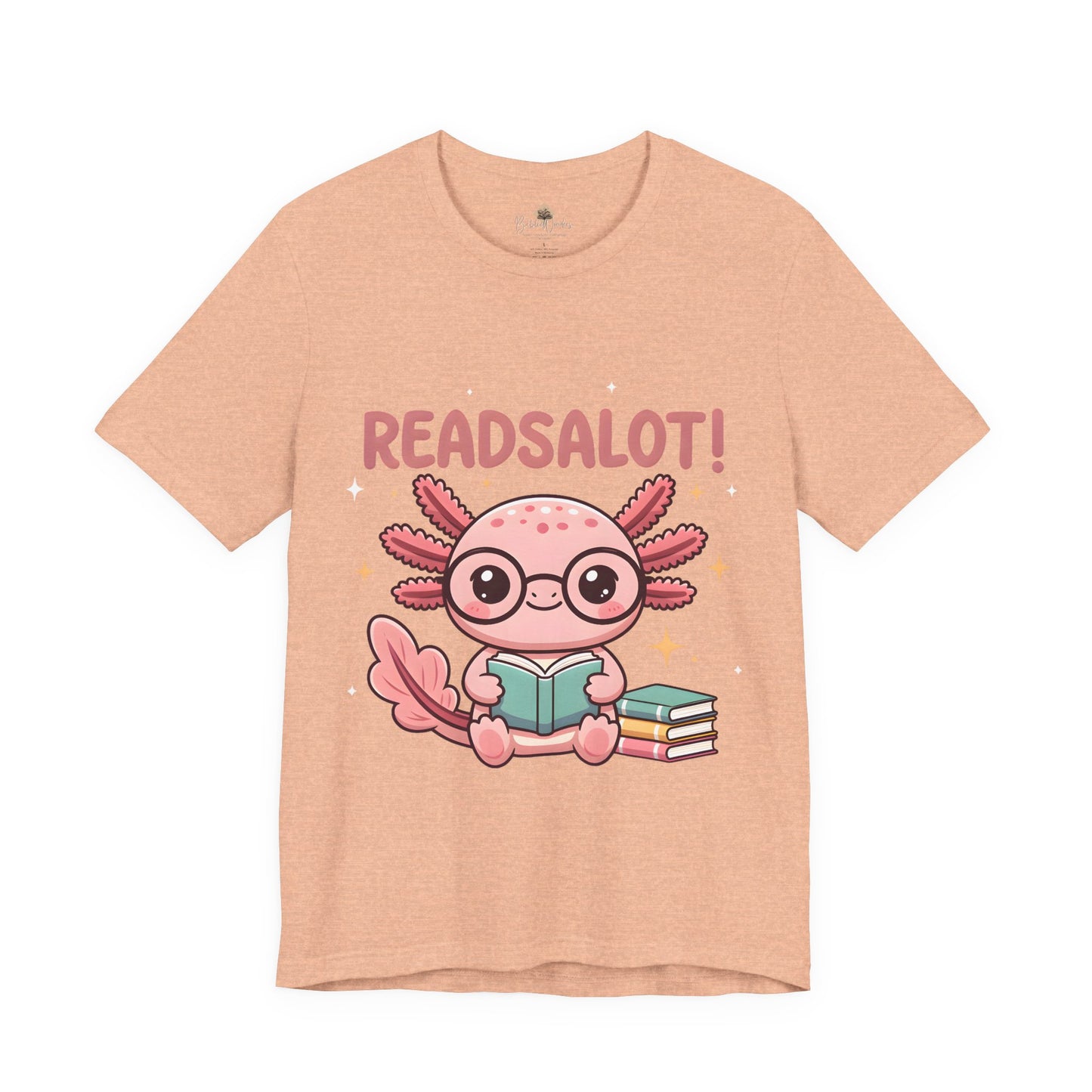 READSALOT Axolotl Reading Tee — Cute Book Lover Shirt