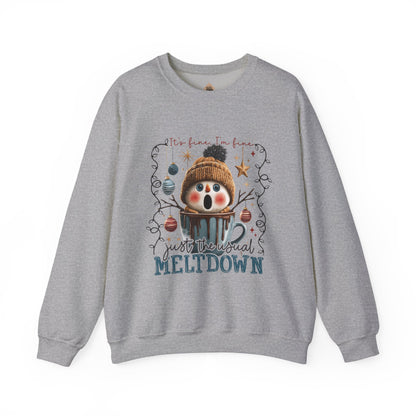 "Just a Seasonal Meltdown" Holiday Season Unisex Crewneck Sweatshirt