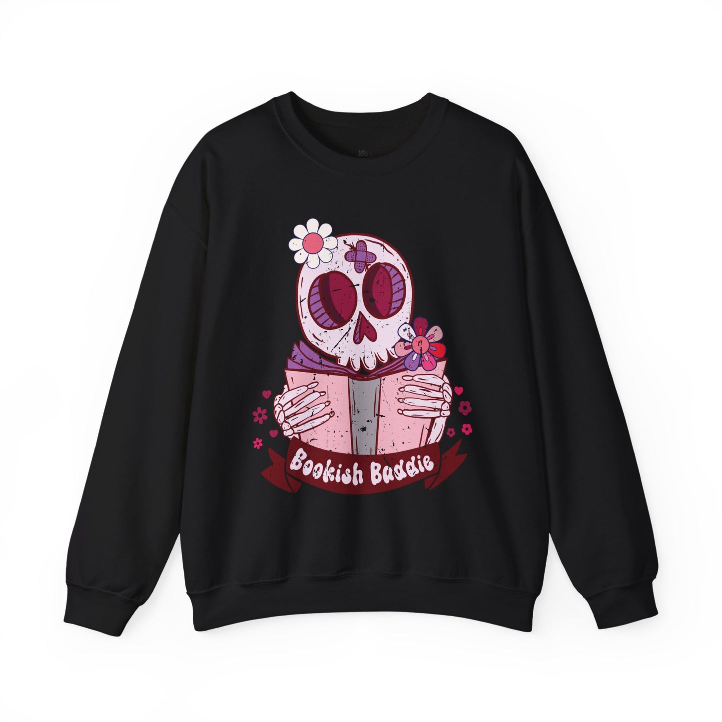 Bookish Baddie Sweatshirt | Cozy Unisex Crewneck | Perfect for Readers | Fall Fashion, Spooky Season, Book Lover Gift, Casual Wear