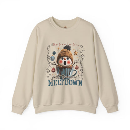 "Just a Seasonal Meltdown" Holiday Season Unisex Crewneck Sweatshirt