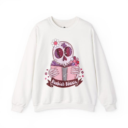 Bookish Baddie Sweatshirt | Cozy Unisex Crewneck | Perfect for Readers | Fall Fashion, Spooky Season, Book Lover Gift, Casual Wear