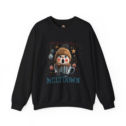 "Just a Seasonal Meltdown" Holiday Season Unisex Crewneck Sweatshirt