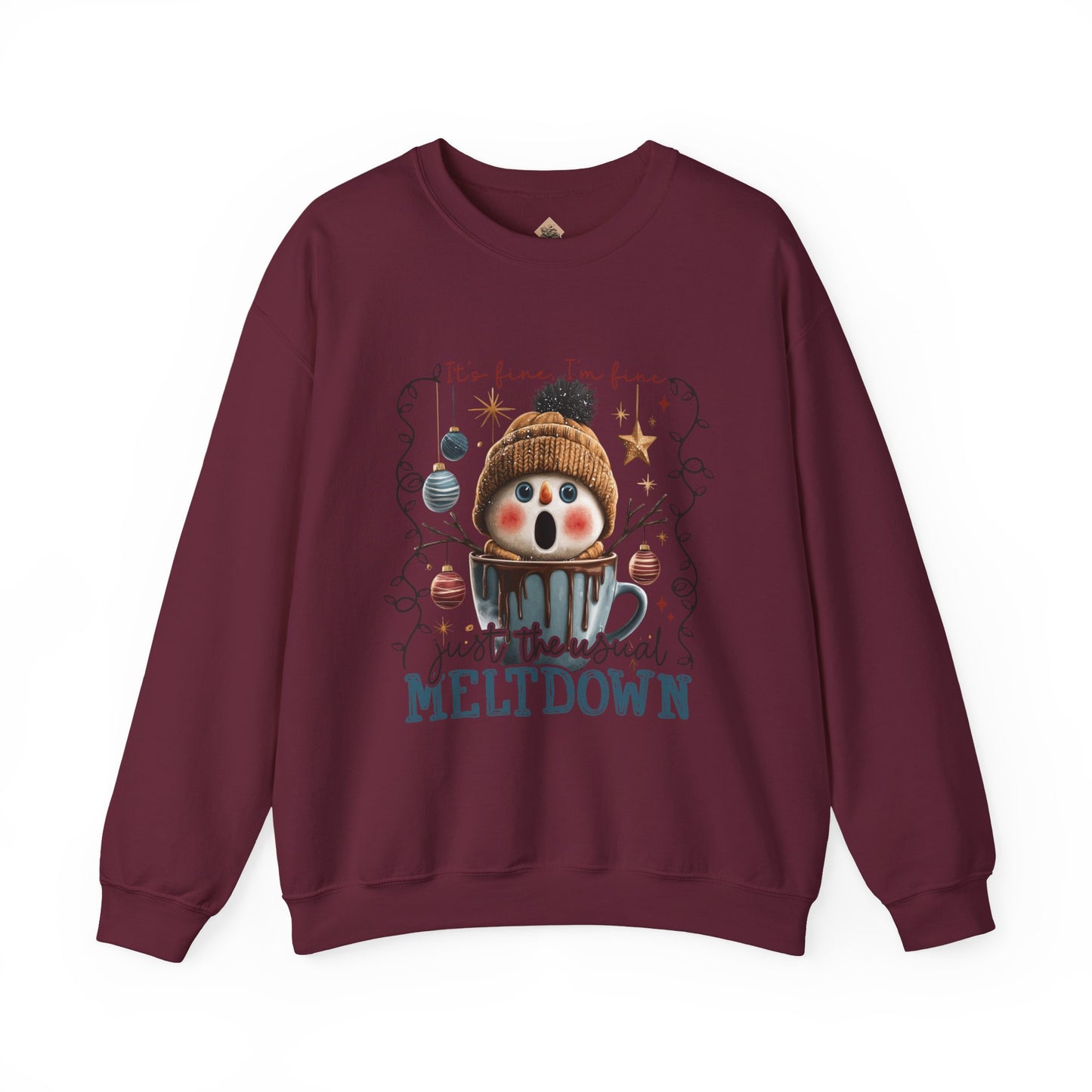 "Just a Seasonal Meltdown" Holiday Season Unisex Crewneck Sweatshirt