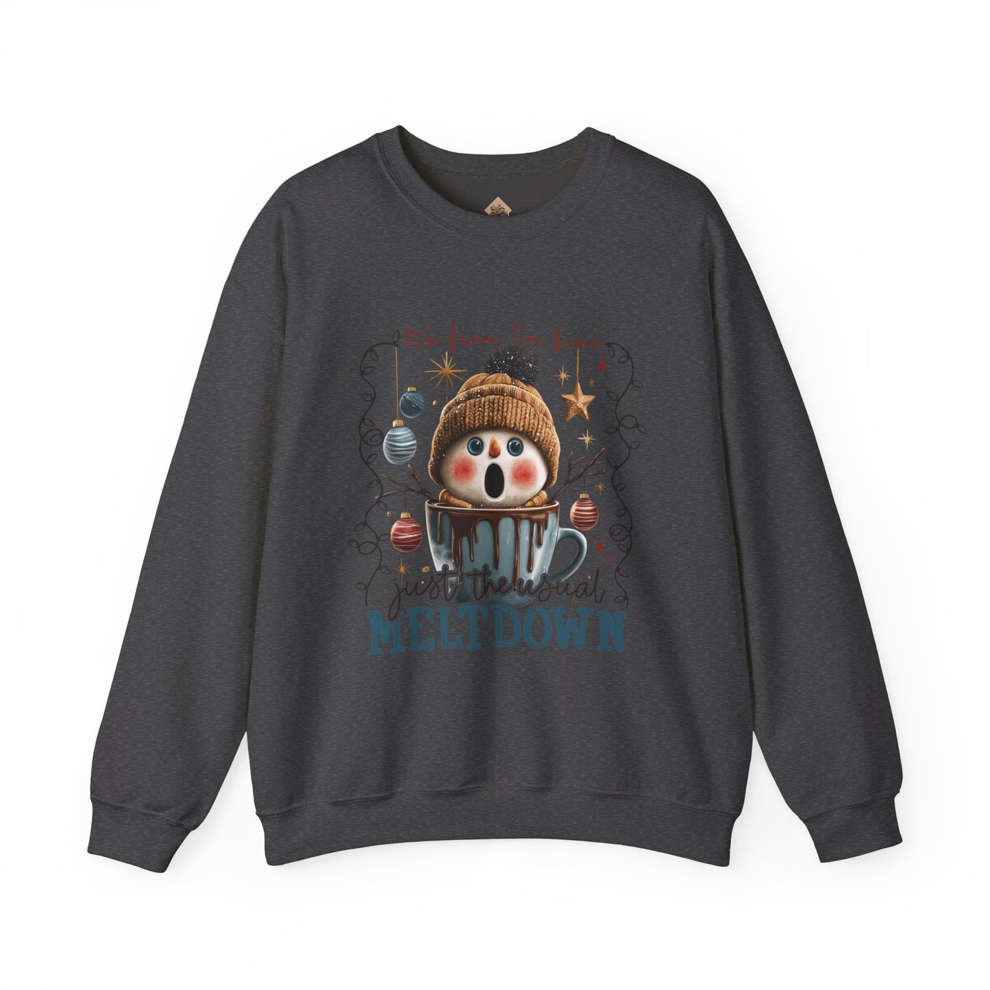 "Just a Seasonal Meltdown" Holiday Season Unisex Crewneck Sweatshirt