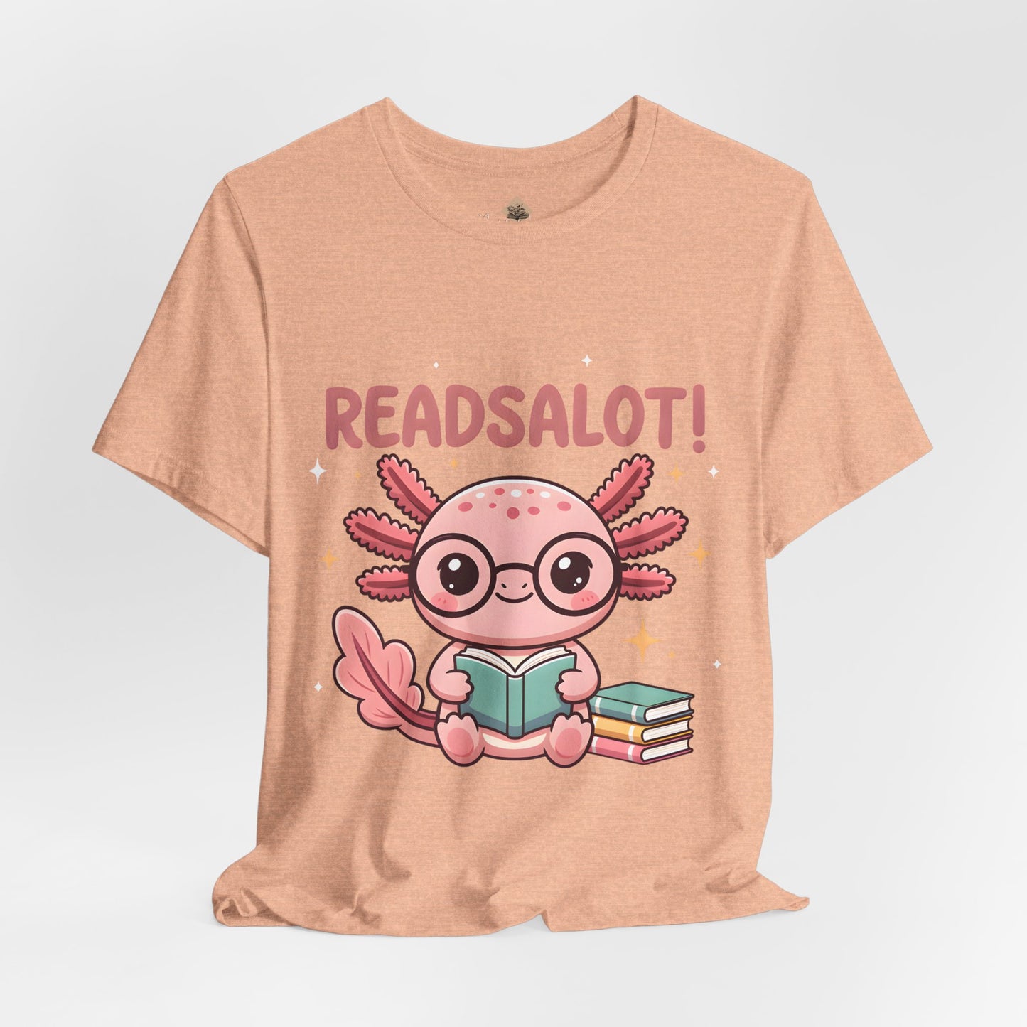 READSALOT Axolotl Reading Tee — Cute Book Lover Shirt