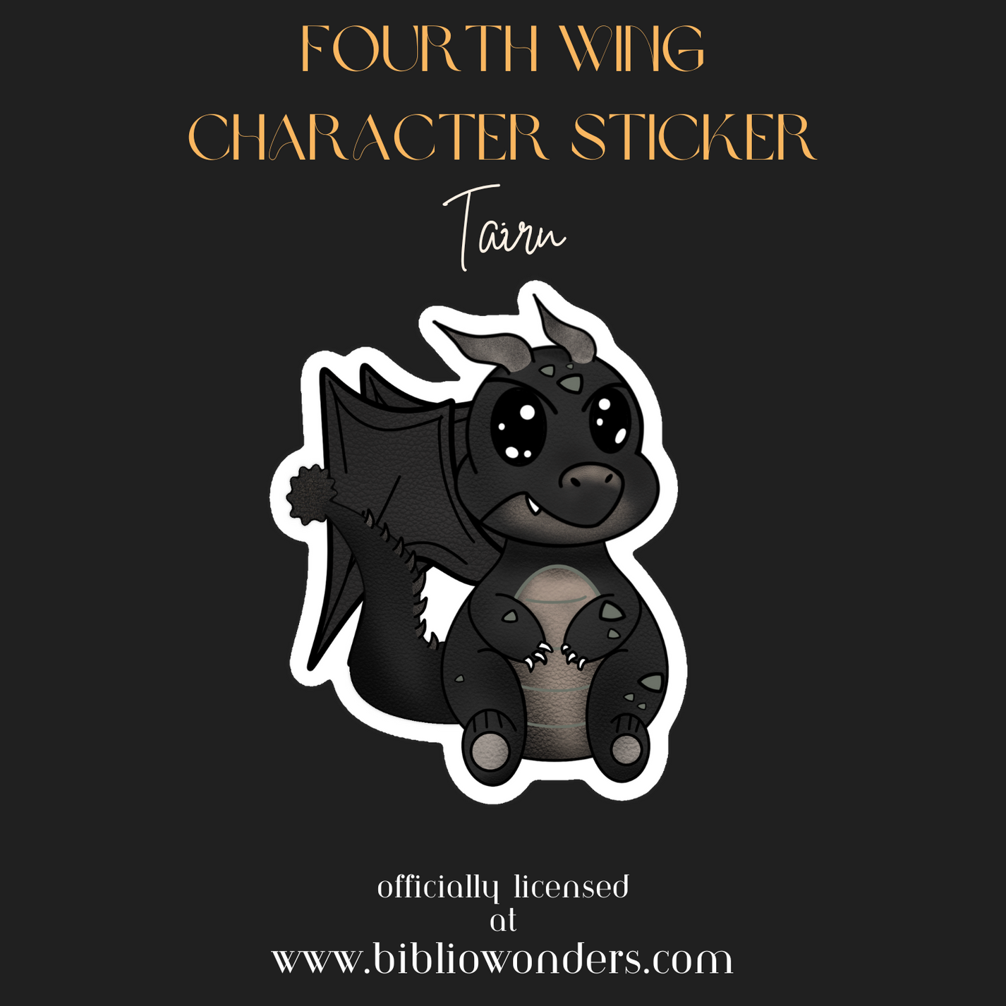 Tairn Fourth Wing Character Sticker BiblioWonders