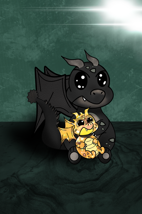 Fourth Wing Art Print | Tairn with Baby Andarna | Cute Dragon Print ...