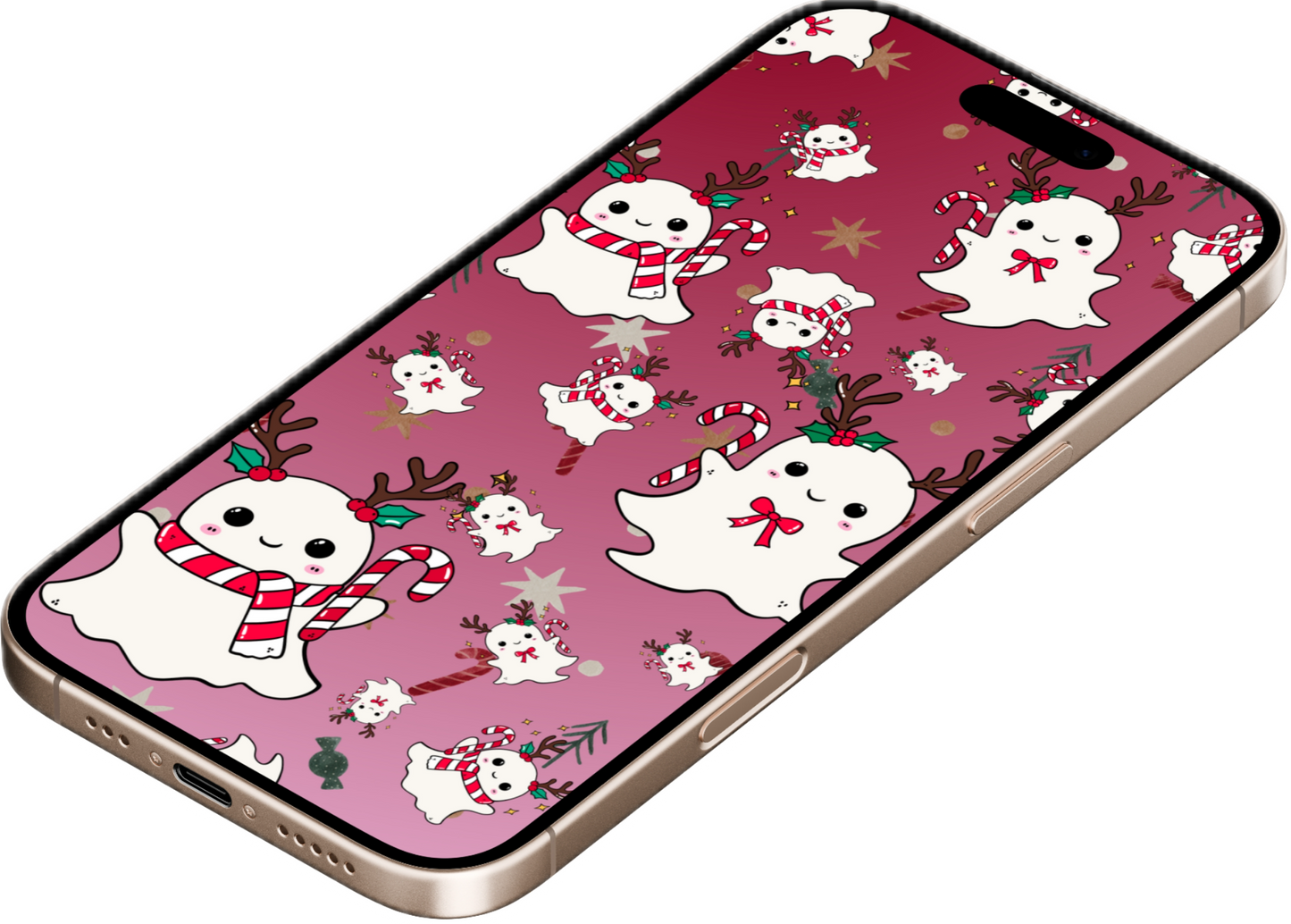 Festive Ghost Wallpaper Falalalala