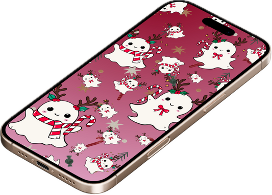 Festive Ghost Wallpaper Falalalala