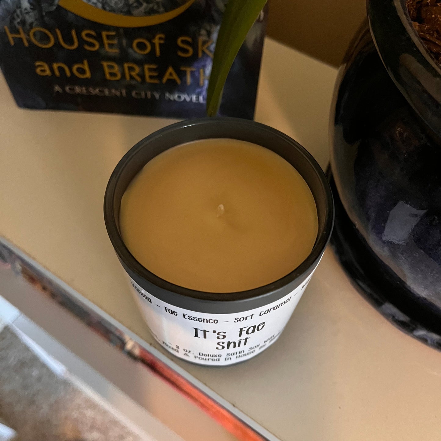 It's Fae Shit | 8oz. Deluxe Satin Soy Candle | Scents of Vanilla - Fae Essence - Soft Caramel - Wafers