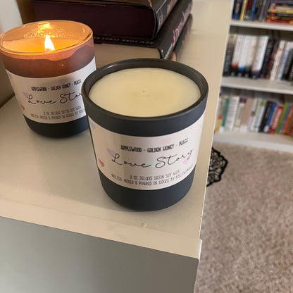 Love Story | 8oz. Deluxe Satin Soy Wax Candle | Applewood - Golden Honey - Peach
